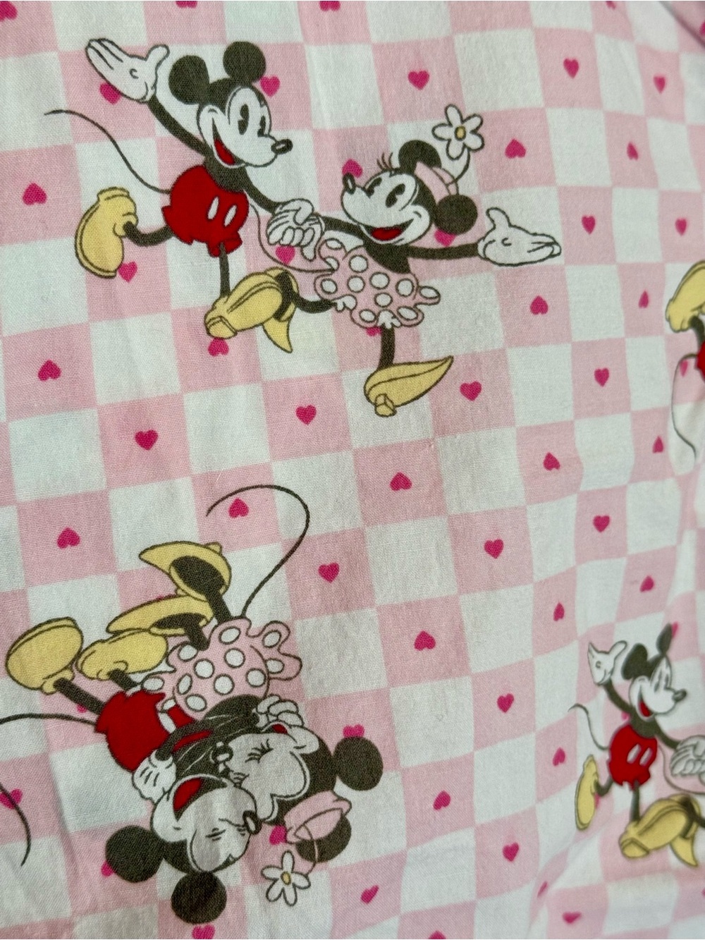 Vintage Disney Store Mickey & Minnie Mouse Pajama Set Pink Women’s Large - Picture 3 of 12